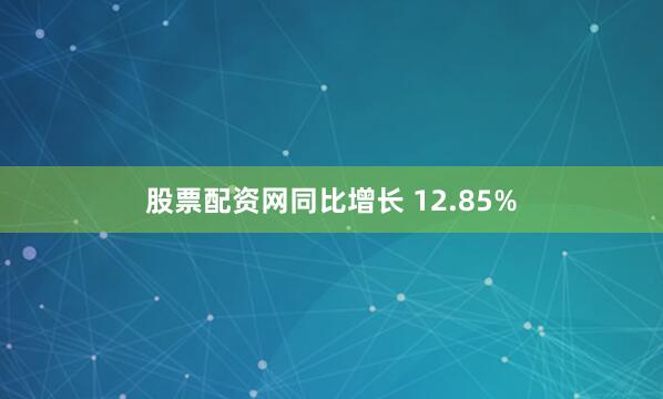 股票配资网同比增长 12.85%